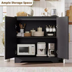 Buffet moderne avec 2 portes en rotin et étagères, Console de rangement pour salon, salle à manger, cuisine et entrée