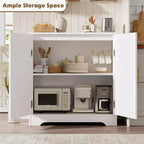 Buffet moderne avec 2 portes en rotin et étagères, Console de rangement pour salon, salle à manger, cuisine et entrée