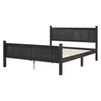 Lit Queen Size plat FAMYYT avec tête de lit et pied de lit, montage facile