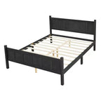 Lit Queen Size plat FAMYYT avec tête de lit et pied de lit, montage facile