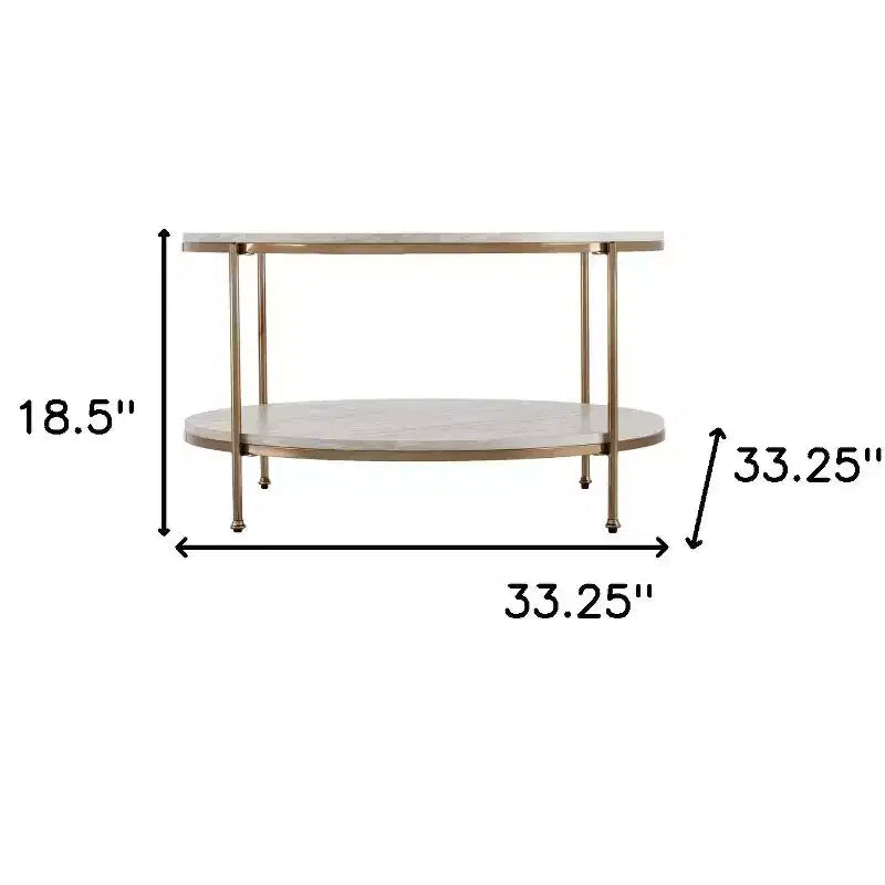 Table basse carrée HomeRoots 33 en bois manufacturé et métal blanc