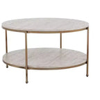 Table basse carrée HomeRoots 33 en bois manufacturé et métal blanc