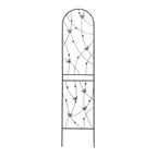 MAYEERTY Lot de 2 treillis de jardin métalliques 180x50 cm - Antirouille, décor papillon noir, pour plantes grimpantes d'extérieur