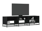 Meuble TV noir 180x40x46 cm bois d'ingénierie