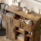Meubles de rangement, meuble de rangement en bois avec tiroirs et étagères, armoire d'appoint pour salon, chambre, salle de bain