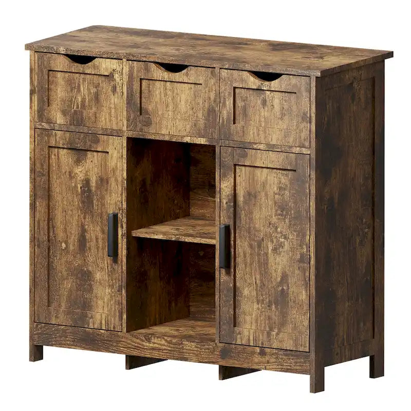 Meubles de rangement, meuble de rangement en bois avec tiroirs et étagères, armoire d'appoint pour salon, chambre, salle de bain