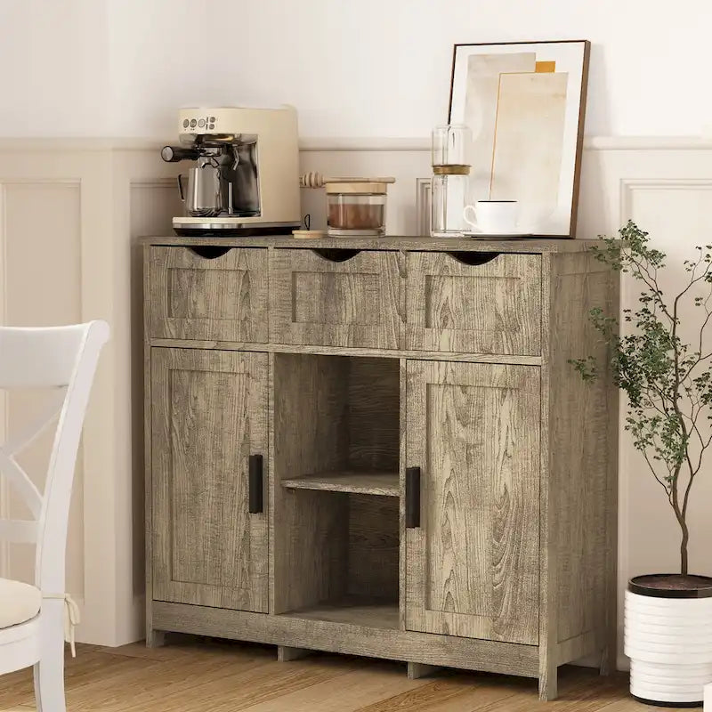 Meubles de rangement, meuble de rangement en bois avec tiroirs et étagères, armoire d'appoint pour salon, chambre, salle de bain