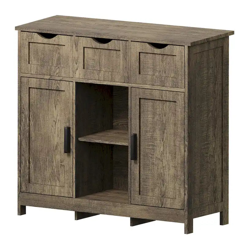 Meubles de rangement, meuble de rangement en bois avec tiroirs et étagères, armoire d'appoint pour salon, chambre, salle de bain