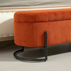 Pouffre de rangement, Banc de bout de lit de chambre à coucher, Pouffre de rangement rembourré en tissu