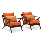 Fauteuils de club de patio extérieurs Vaughn 2 pièces en Sunbrella