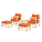 Ensemble de 5 pièces Kooper avec fauteuil de club et ottoman de patio d'extérieur Sunbrella