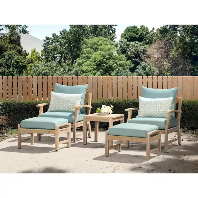 Ensemble de 5 pièces Kooper avec fauteuil de club et ottoman de patio d'extérieur Sunbrella