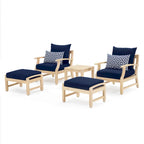 Ensemble de 5 pièces Kooper avec fauteuil de club et ottoman de patio d'extérieur Sunbrella