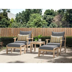 Ensemble de 5 pièces Kooper avec fauteuil de club et ottoman de patio d'extérieur Sunbrella