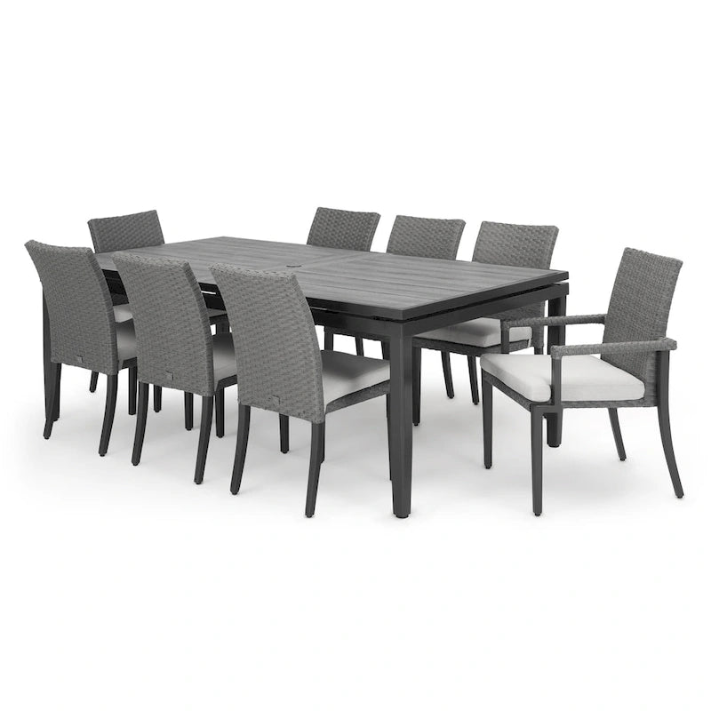 Ensemble de salle à manger d'extérieur Vistano 9 pièces Sunbrella - Gris