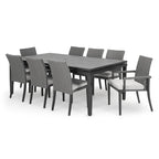Ensemble de salle à manger d'extérieur Vistano 9 pièces Sunbrella - Gris