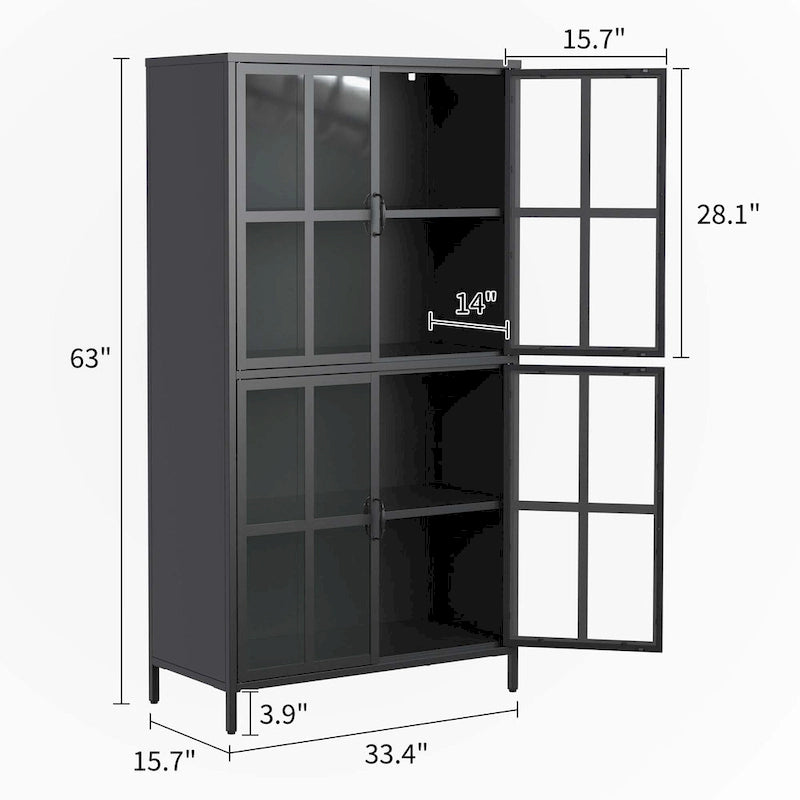Armoire de rangement métallique noire de qualité supérieure