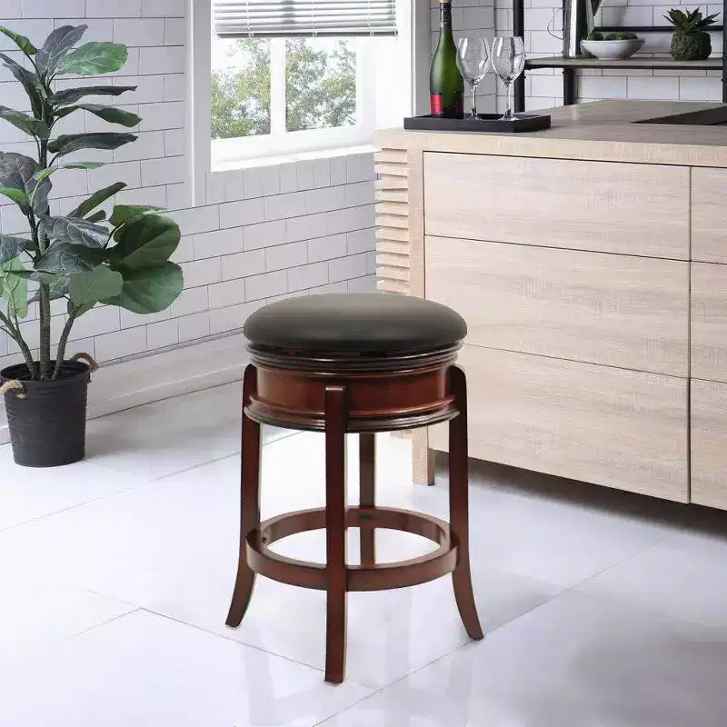 Tabouret de bar Magellan en bois dur hauteur comptoir Brandy - Boraam