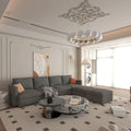 Christopher Knight Home - Canapé-lit sectionnel modulaire en U Stellar avec rangement, 6 places, pouf et tissu chenille