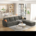 Christopher Knight Home - Canapé-lit sectionnel modulaire en U Stellar avec rangement, 6 places, pouf et tissu chenille
