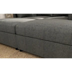 Christopher Knight Home - Canapé-lit sectionnel modulaire en U Stellar avec rangement, 6 places, pouf et tissu chenille