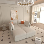 Christopher Knight Home - Canapé-lit sectionnel modulaire en U Stellar avec rangement, 6 places, pouf et tissu chenille