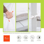 GDFStudio - Ensemble de salle à manger d'extérieur 7 pièces en aluminium blanc mat et gris avec coussins Sunbrella