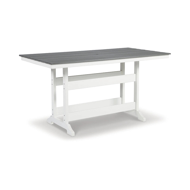 Signature Design by Ashley Transville White/Gray Ensemble de salle à manger d'extérieur 5 pièces - 71,75 L x 37,5 P x 37 H