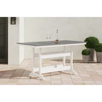 Signature Design by Ashley Transville White/Gray Ensemble de salle à manger d'extérieur 5 pièces - 71,75 L x 37,5 P x 37 H