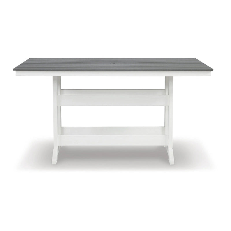 Signature Design by Ashley Transville White/Gray Ensemble de salle à manger d'extérieur 5 pièces - 71,75 L x 37,5 P x 37 H