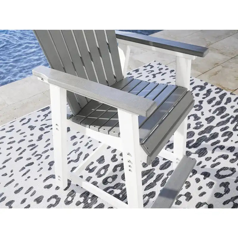Signature Design by Ashley Transville White/Gray Ensemble de salle à manger d'extérieur 5 pièces - 71,75 L x 37,5 P x 37 H