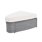 Ensemble de canapé d'angle modulable 6 pièces en rotin pour extérieur avec table basse, combinaison libre
