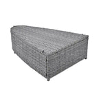 Ensemble de canapé d'angle modulable 6 pièces en rotin pour extérieur avec table basse, combinaison libre