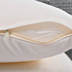 Ensemble de canapé d'angle modulable 6 pièces en rotin pour extérieur avec table basse, combinaison libre