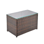Ensemble de canapé d'angle modulable 6 pièces en rotin pour extérieur avec table basse, combinaison libre