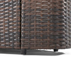 Ensemble de canapé d'angle modulable 6 pièces en rotin pour extérieur avec table basse, combinaison libre