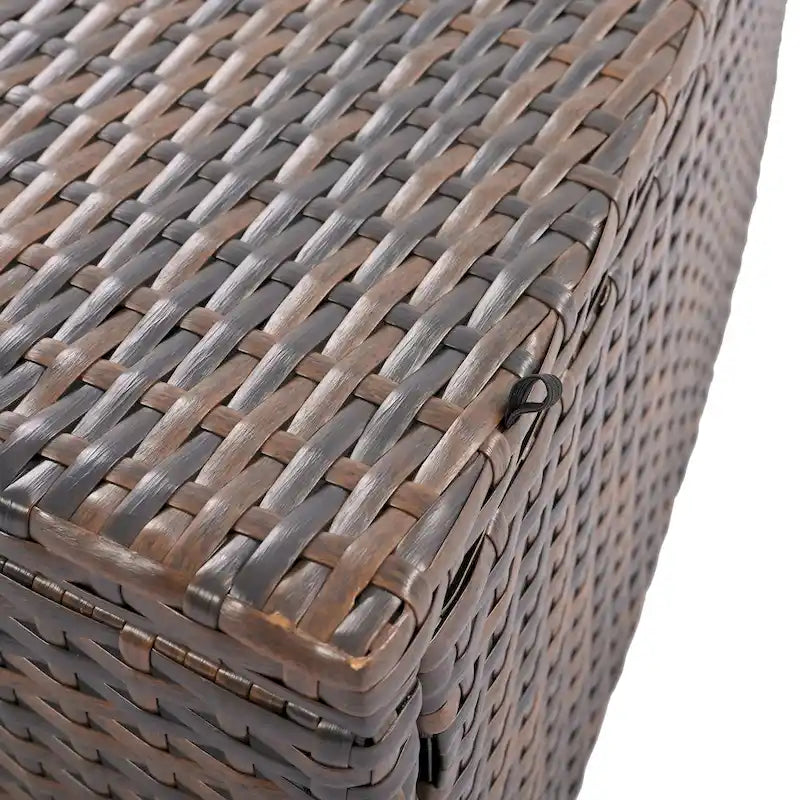 Ensemble de canapé d'angle modulable 6 pièces en rotin pour extérieur avec table basse, combinaison libre