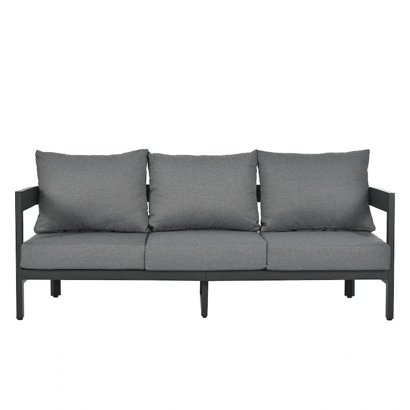Ensemble de mobilier d'extérieur avec coussins épais pour un confort optimal, parfait pour les pelouses, les terrasses et les bords de piscine