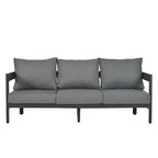 Ensemble de mobilier d'extérieur avec coussins épais pour un confort optimal, parfait pour les pelouses, les terrasses et les bords de piscine