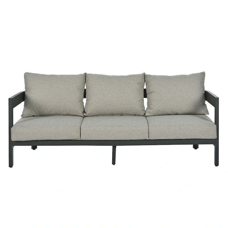 Ensemble de mobilier d'extérieur avec coussins épais pour un confort optimal, parfait pour les pelouses, les terrasses et les bords de piscine