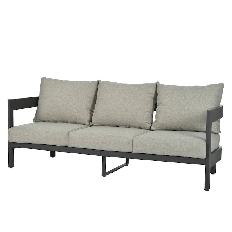 Ensemble de mobilier d'extérieur avec coussins épais pour un confort optimal, parfait pour les pelouses, les terrasses et les bords de piscine