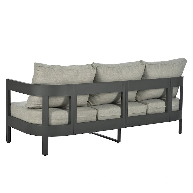 Ensemble de mobilier d'extérieur avec coussins épais pour un confort optimal, parfait pour les pelouses, les terrasses et les bords de piscine