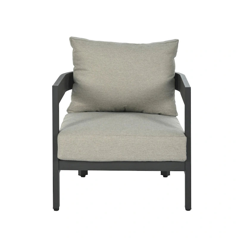 Ensemble de mobilier d'extérieur avec coussins épais pour un confort optimal, parfait pour les pelouses, les terrasses et les bords de piscine