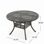 Table à manger extensible en aluminium pour l'extérieur