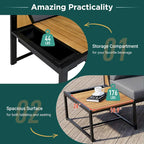 Ensemble de canapé d'angle en fer de 4 pièces pour patio extérieur avec table basse et étagère de rangement latérale