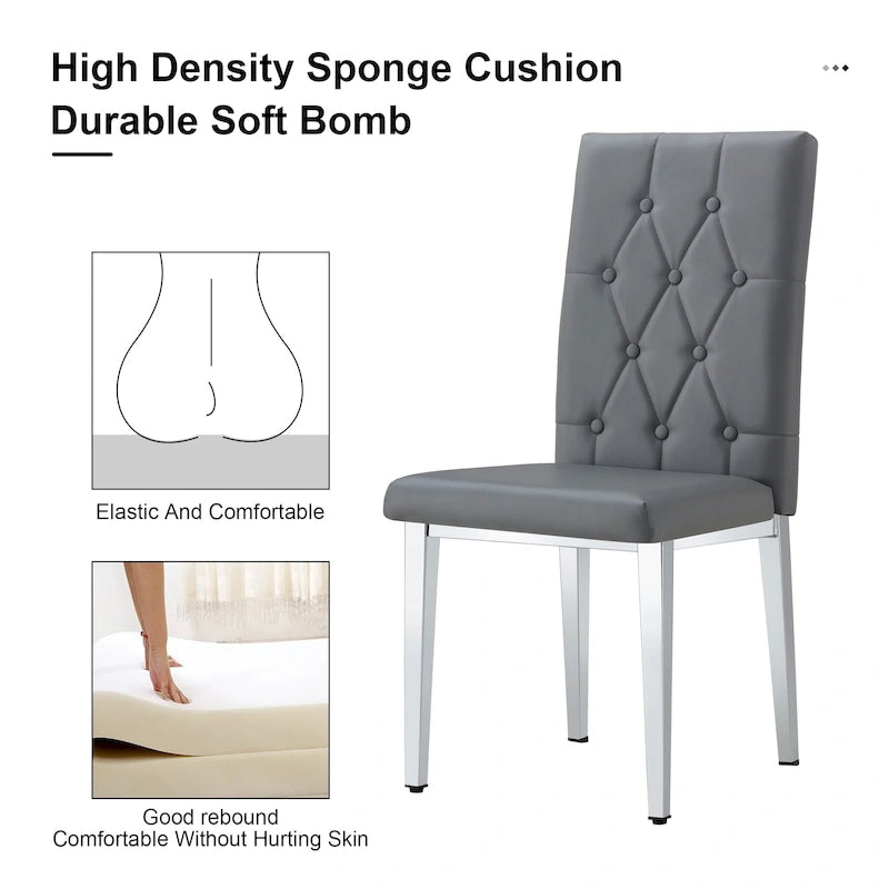 Chaises de salle à manger sans accoudoirs (lot de 8)