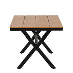 Ensemble d'extérieur contemporain avec chaises en rotin PE et table en bois composite