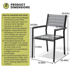 Ensemble de salle à manger d'extérieur 7 pièces – Table en aluminium avec trou pour parasol et chaises empilables
