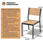 Ensemble de salle à manger d'extérieur 7 pièces – Table en aluminium avec trou pour parasol et chaises empilables