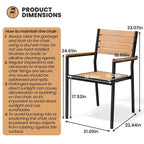 Ensemble de salle à manger d'extérieur 7 pièces – Table en aluminium avec trou pour parasol et chaises empilables